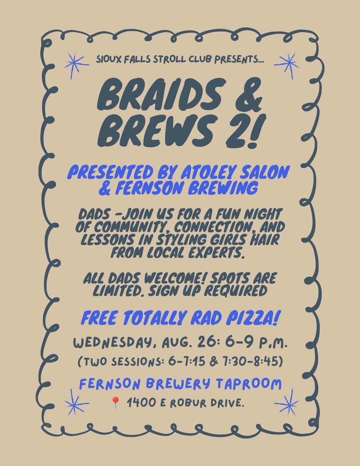Braids & Brews 2.0 flyer
